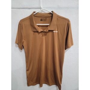 Carhartt Boys Force Sun Defender Polo Shirt Size XL 18-20 Brown Short Sleeve UPF
